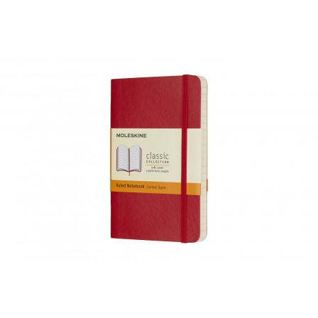 Moleskine Classic Notebook Soft Ruled Pocket Scarlet Red