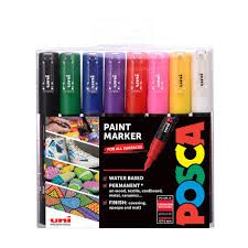 Posca Pen Set Ultra Fine Tip 8 Colours (New)