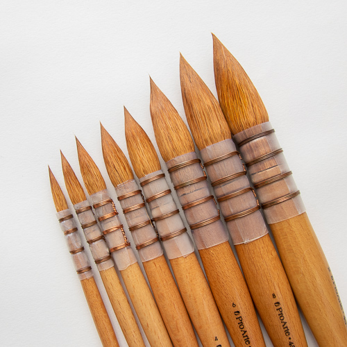 Pro Arte Series 45 Sablesque Blended Mop Brush: 3/0