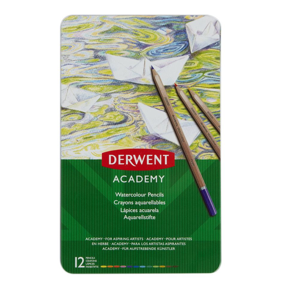 Derwent Academy Watercolour Tin Set of 12