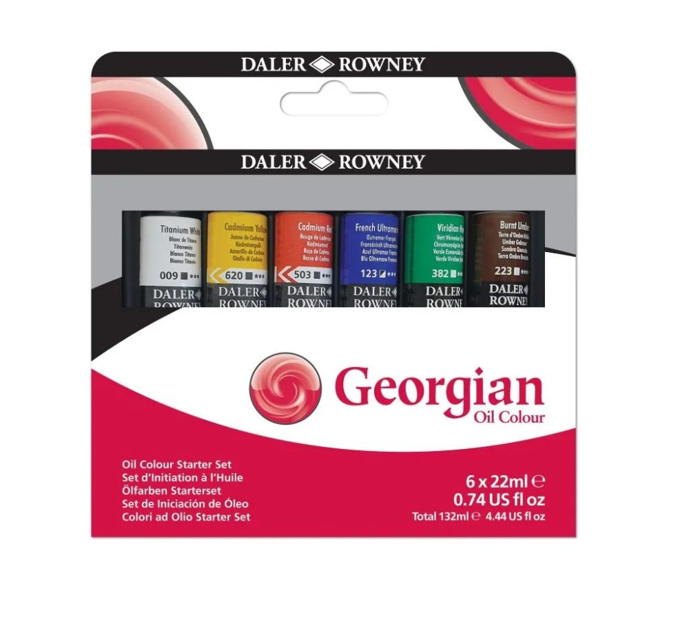 Daler Rowney Georgian Oil Colour Starter Set 6 x 22ml