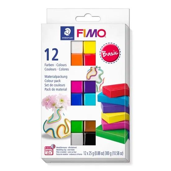 Fimo Soft Basic Colour Pack 12 Half Blocks