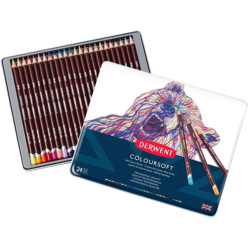 Derwent Coloursoft Pencils Tin Set of 24