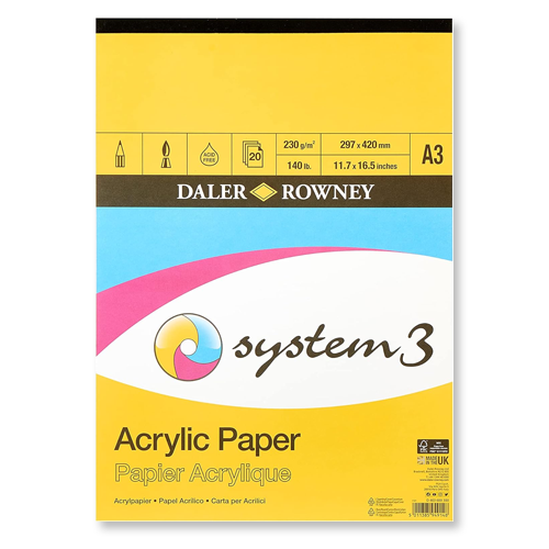 Daler Rowney System 3 Acrylic Painting Pad - A4
