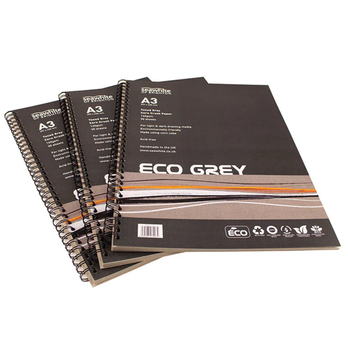 A3 Eco Grey Spiral Sketchbook