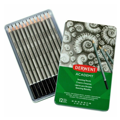 Derwent Academy Sketching Tin Set of 12