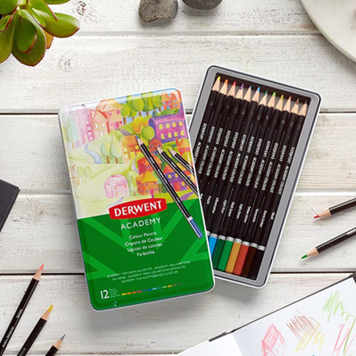Derwent Academy Colouring Tin Set of 12