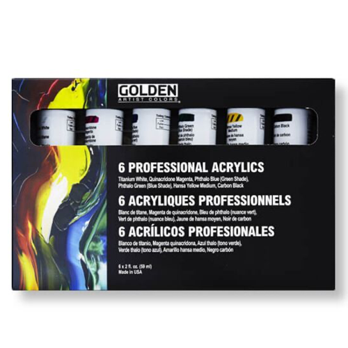 Packshot of Golden's Heavy Body Acrylic Paints
