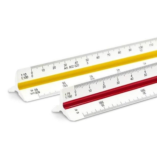 Close up of the Aristo Architect's scale ruler