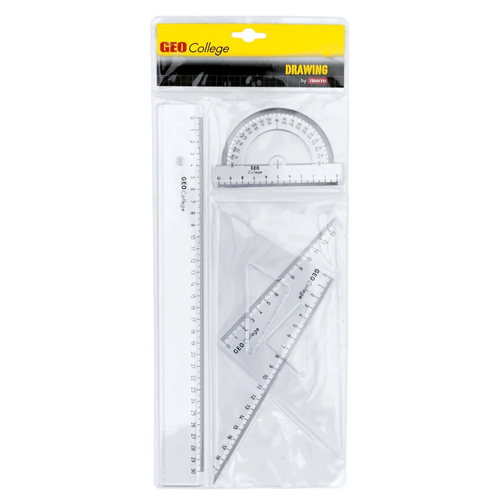 Packshot of the set square and rulerset