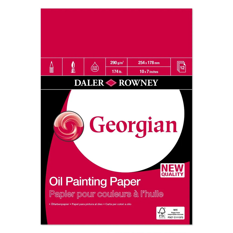 Red cover of Goergian oil painting pad