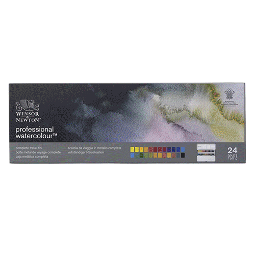 Montage of the Winsor & Newton 24x Half Pan Comple