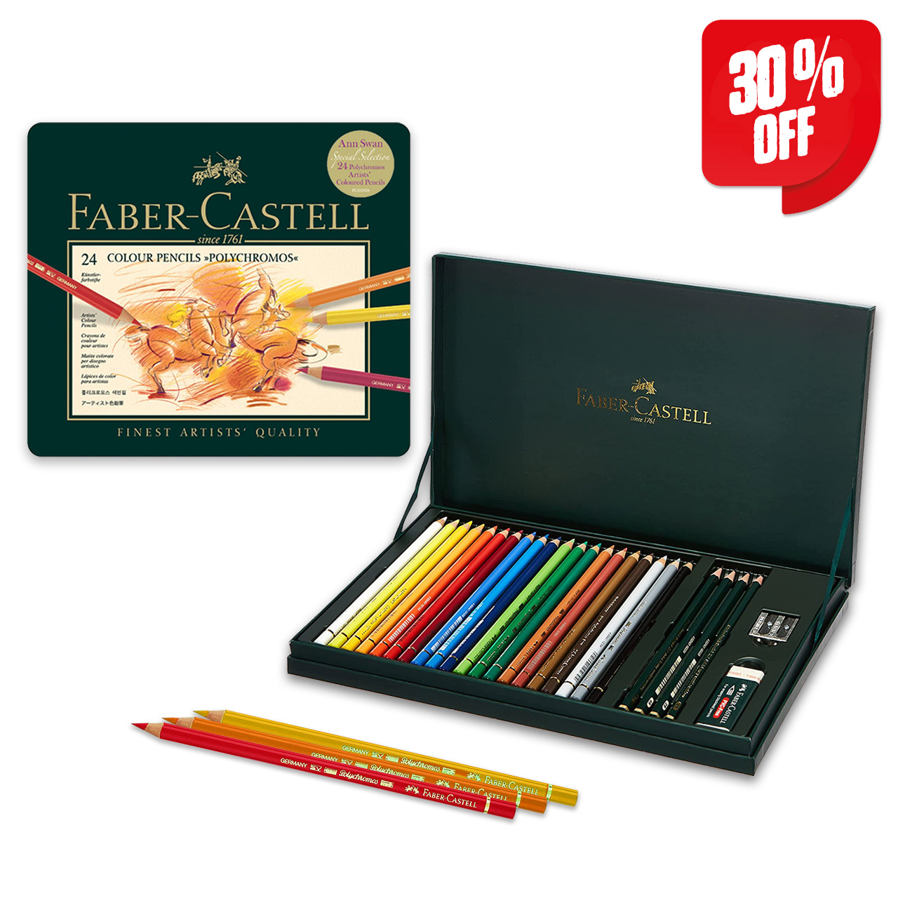 Faber-Castell Polychromos Gift Set & Pencils Tin