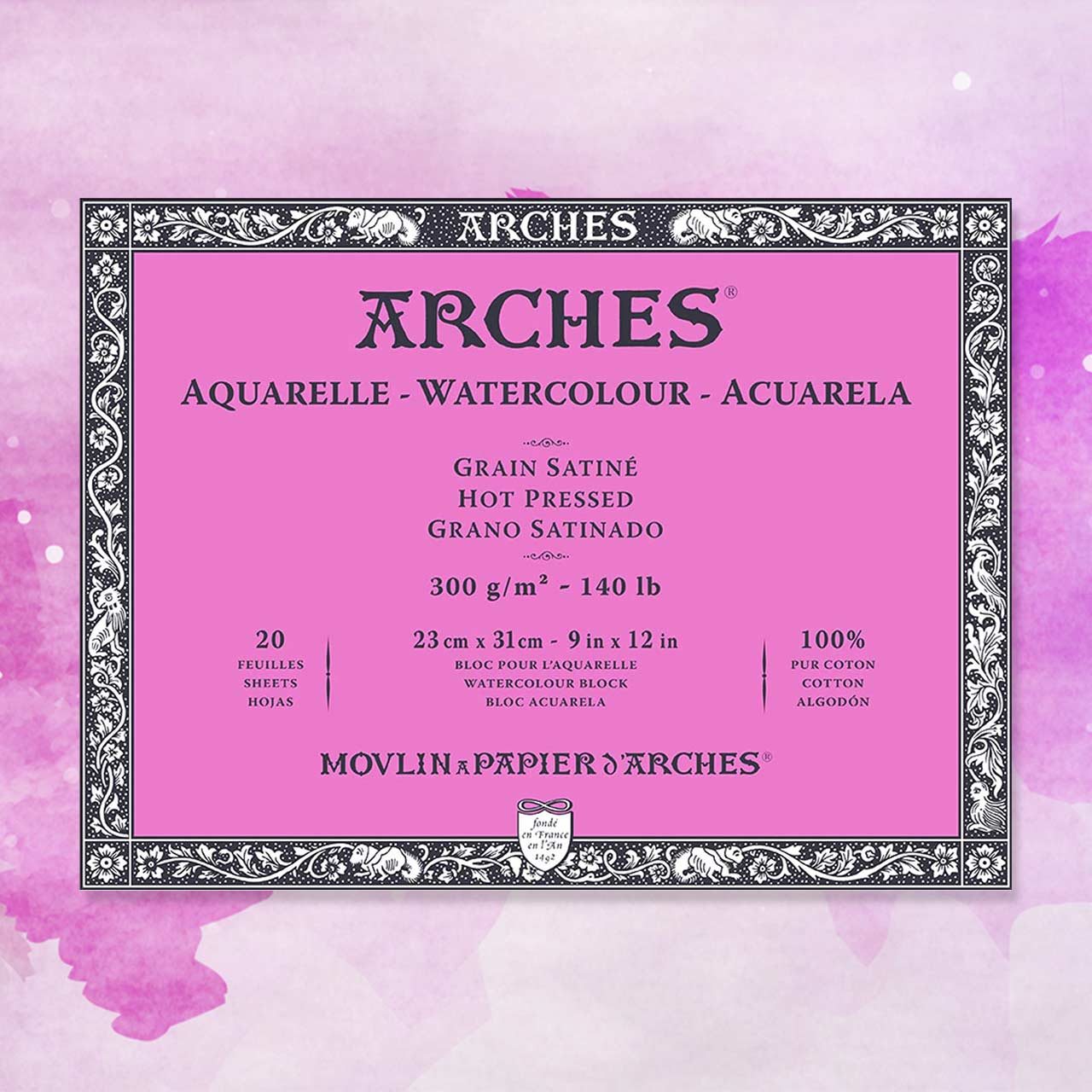 ARCHES Aquarelle Block 140lb/300gsm Hot Pressed: 2