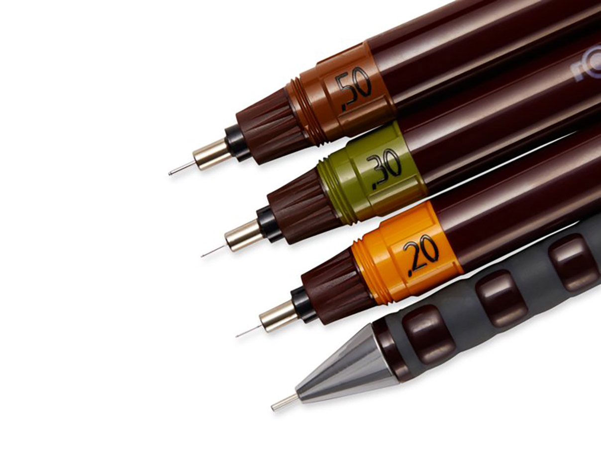 range of nib sizes on technical pens